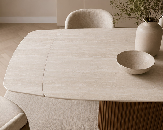 Marbrè Halo Extendable Sintered Stone Dining Table – alternate product view