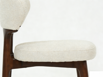 Loren Dining Chair – Cream & Walnut