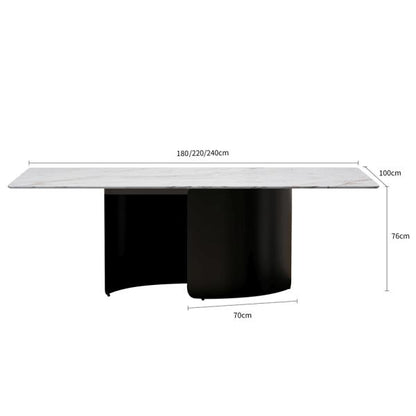 Marbrè Aria White Marble Dining Table