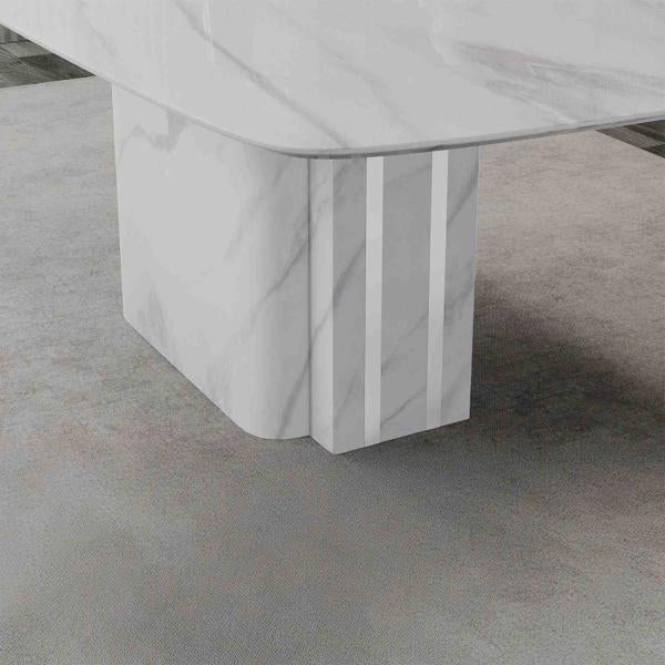 Marbrè Pietra White Marble Dining Table