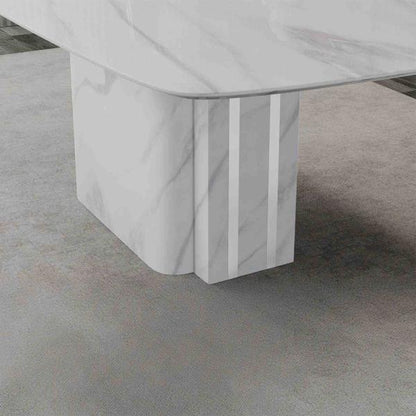 Marbrè Pietra White Marble Dining Table