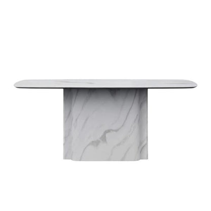 Marbrè Pietra White Marble Dining Table