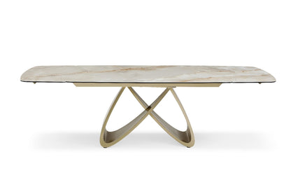 Marbrè Axis Extendable Sintered Stone Dining Table