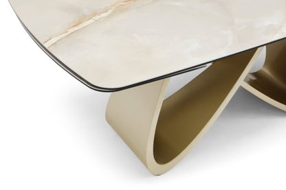 Marbrè Axis Extendable Sintered Stone Dining Table
