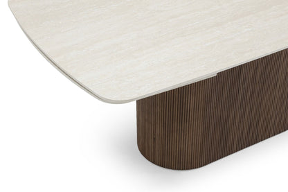 Marbrè Halo Extendable Sintered Stone Dining Table
