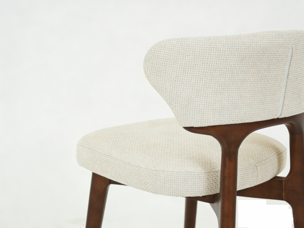 Loren Dining Chair – Cream & Walnut