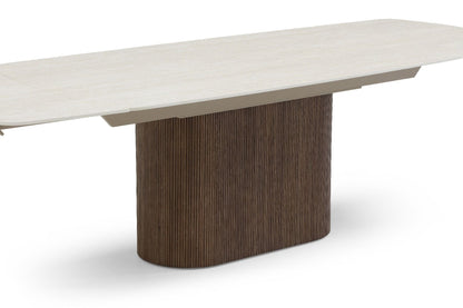Marbrè Halo Extendable Sintered Stone Dining Table
