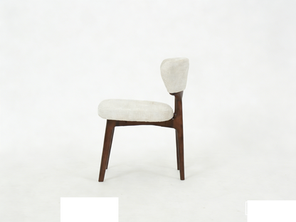Loren Dining Chair – Cream & Walnut