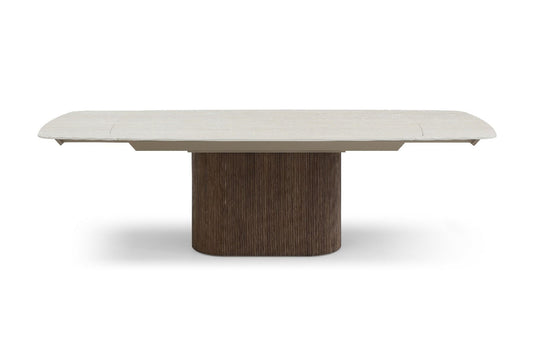 Marbrè Halo Extendable Sintered Stone Dining Table
