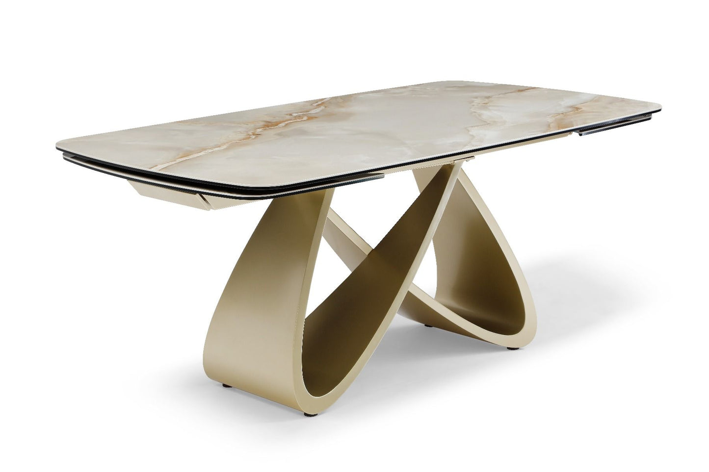Marbrè Axis Extendable Sintered Stone Dining Table