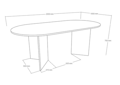 Amalfi bespoke stone dining table dimensions