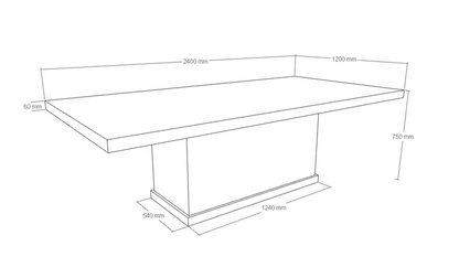 Alessio bespoke stone dining table