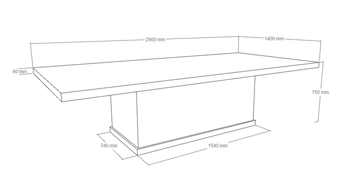 Alessio bespoke stone dining table