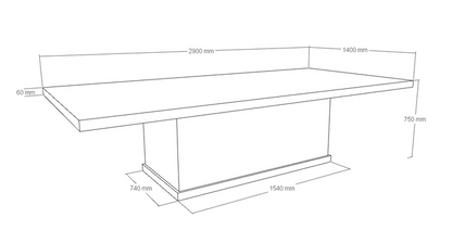 Alessio bespoke stone dining table