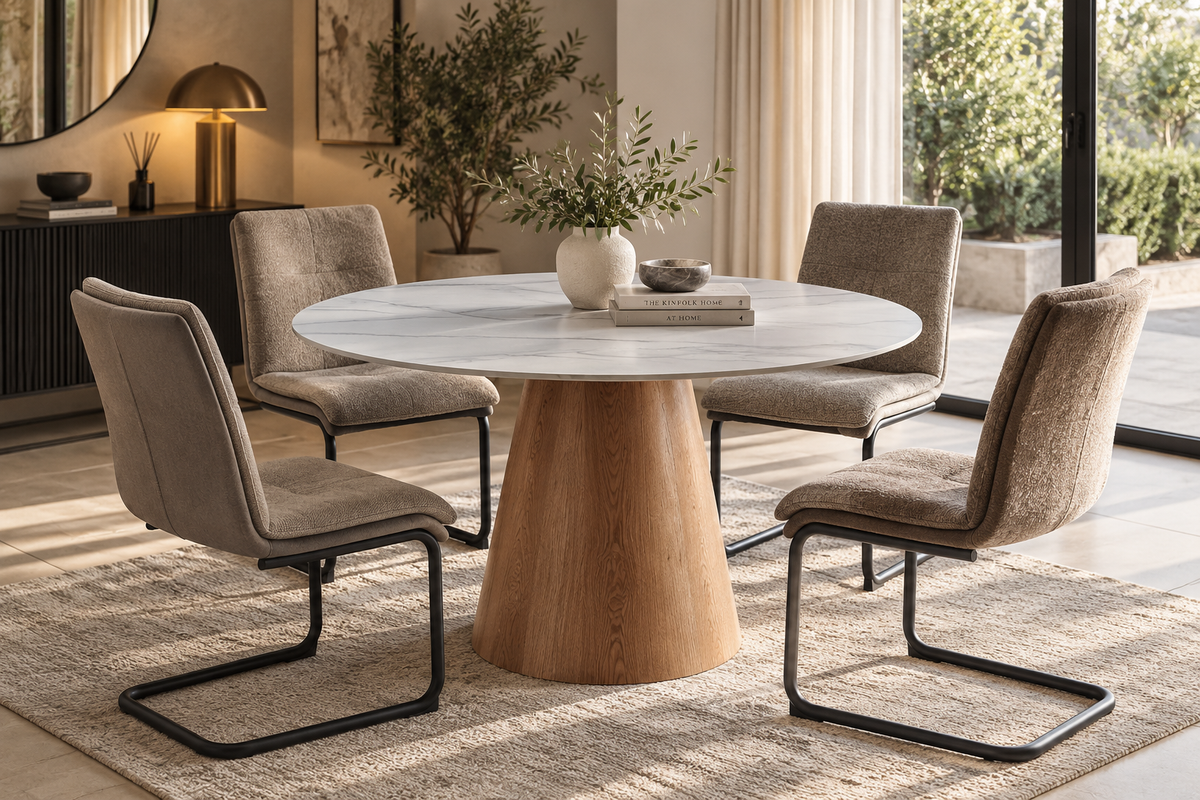 Marbrè Luca Round Sintered Stone Dining Table