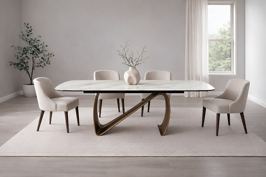 Marbrè Atelier Extendable Sintered Stone Dining Table