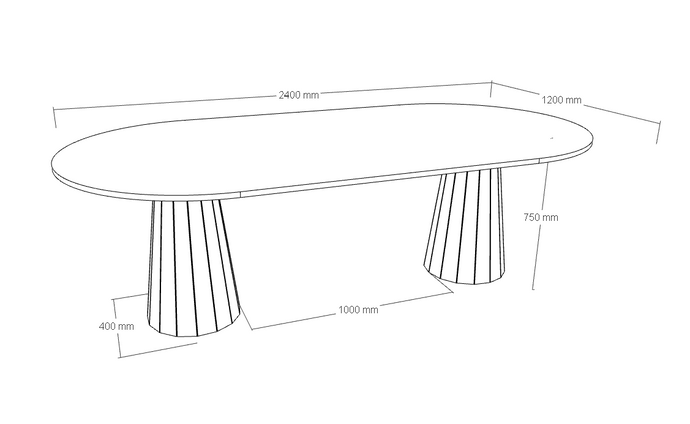 Livorno bespoke stone dining table