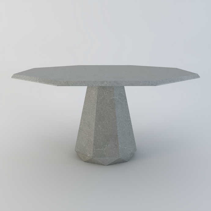 Palermo bespoke stone dining table in Concrete quartz