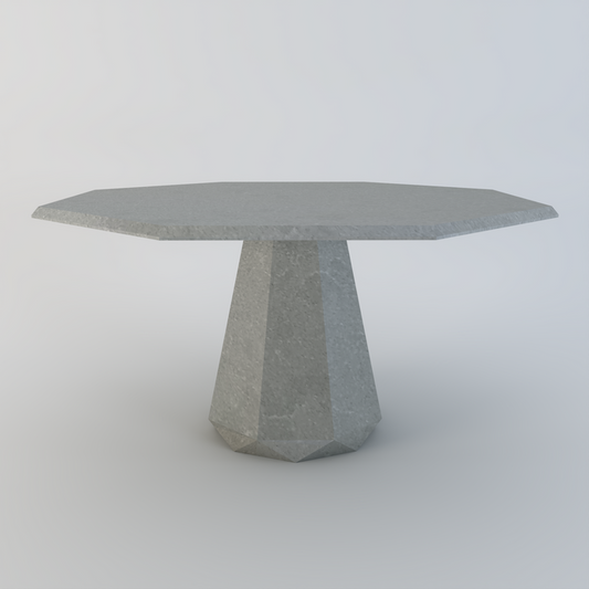 Palermo bespoke stone dining table in Concrete quartz