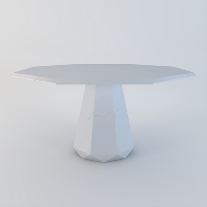 Palermo bespoke stone dining table in Imperial Gold quartz