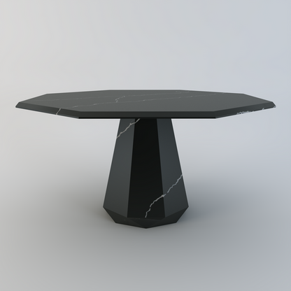 Palermo bespoke stone dining table in Nero Marquina quartz
