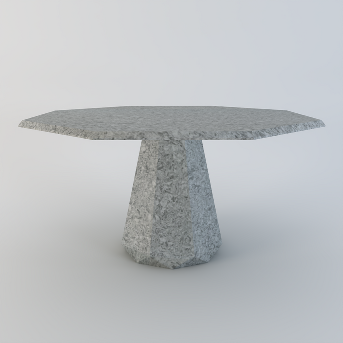 Palermo bespoke stone dining table in Stellar Luna quartz
