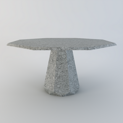 Palermo bespoke stone dining table in Stellar Luna quartz