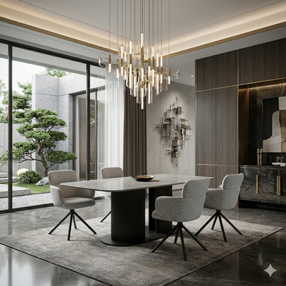 Marbrè Sorrento Grey Ceramic Dining Table