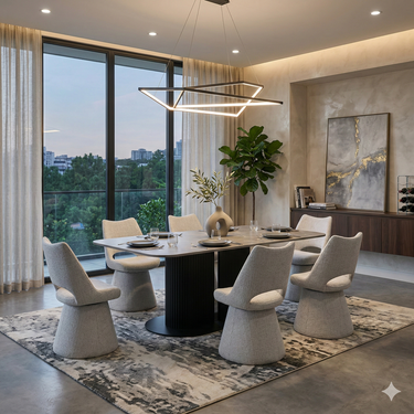 Marbrè Sorrento Grey Ceramic Dining Table