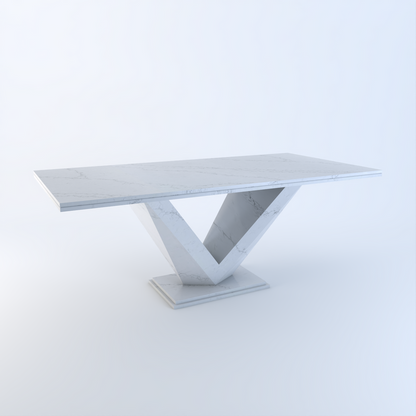 Valentina bespoke stone dining table in Valencia quartz
