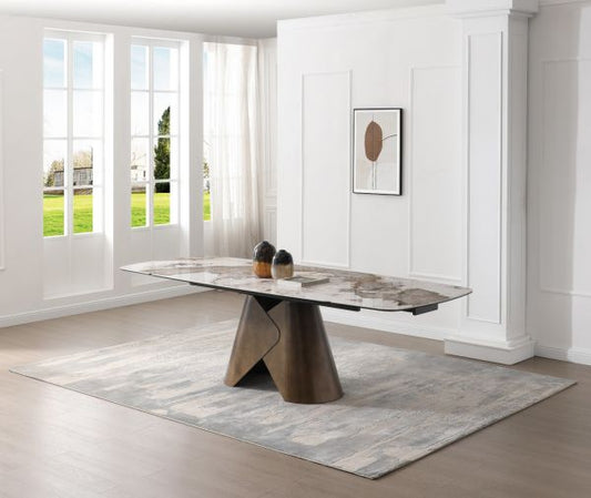 Marbré Verona Italian Ceramic Extending Dining Table