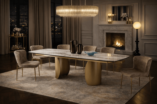 Marbré Arco Extendable Stone Dining Table - Marbre Dining CompanyDining Tables