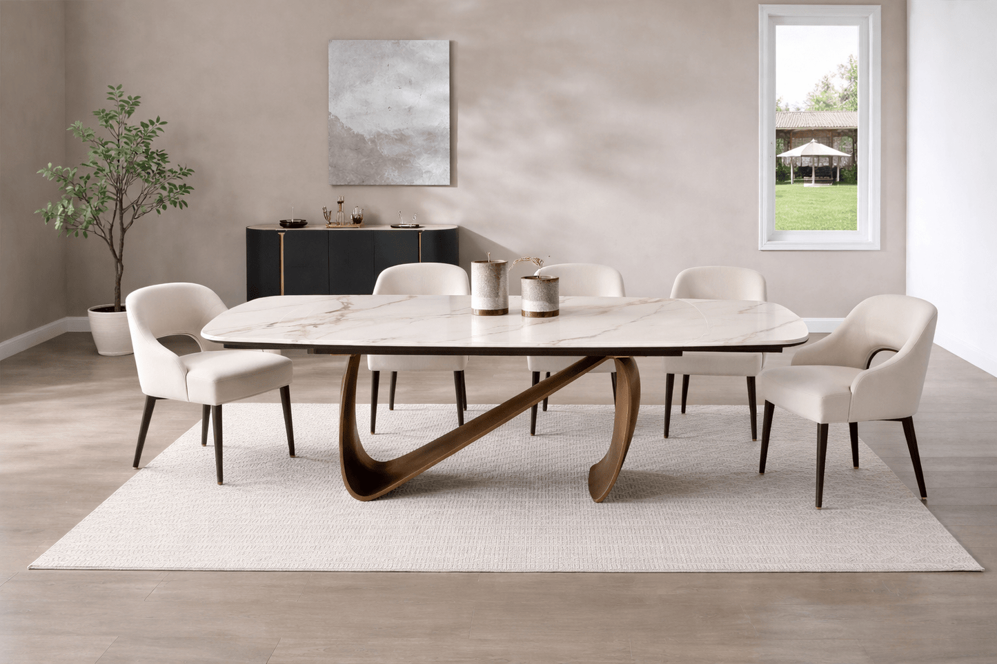 Marbrè Atelier Extendable Stone Dining Table - Marbre Dining CompanyDining Tables
