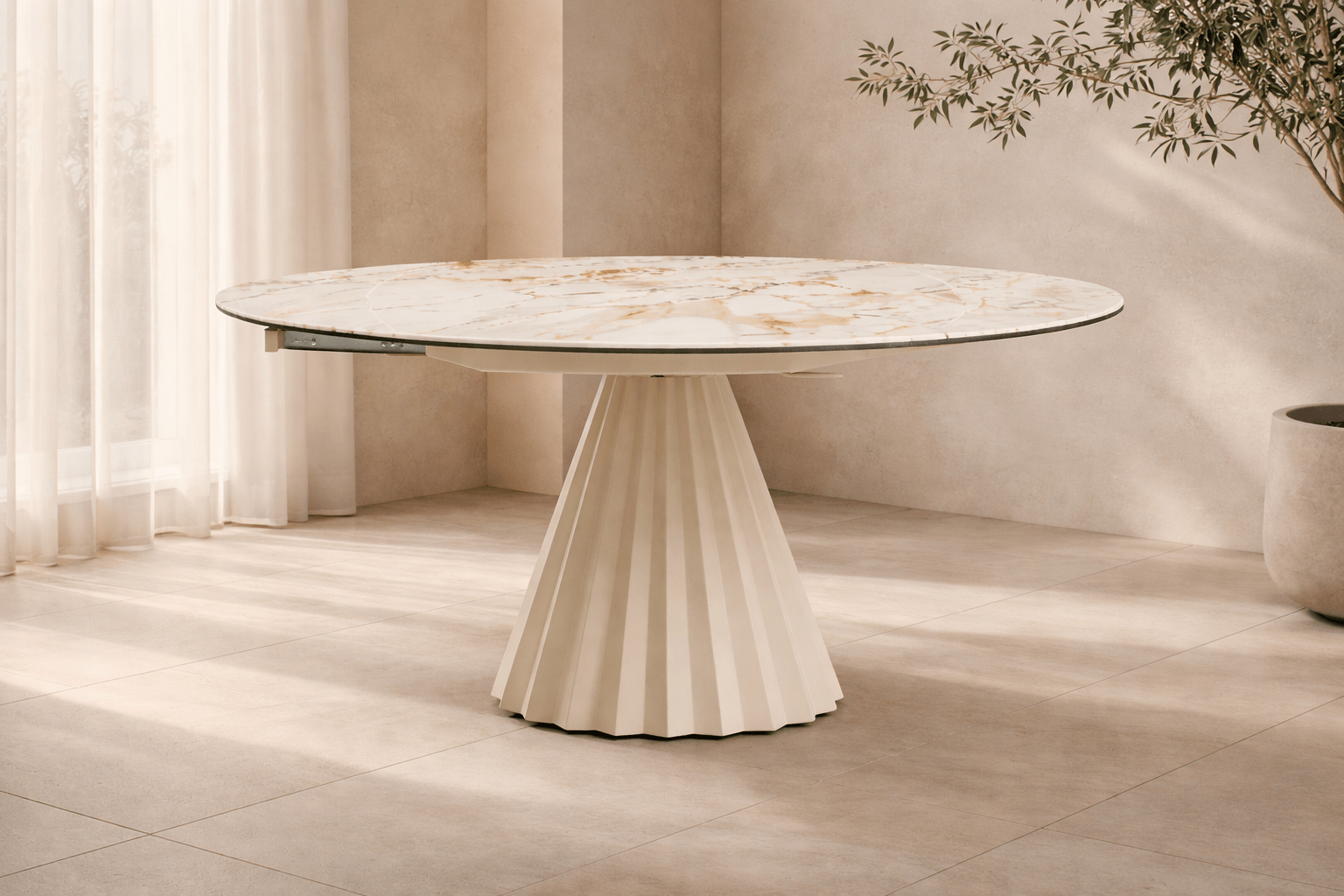 Marbrè Aureo Extendable Stone Dining Table - Marbre Dining CompanyDining Tables