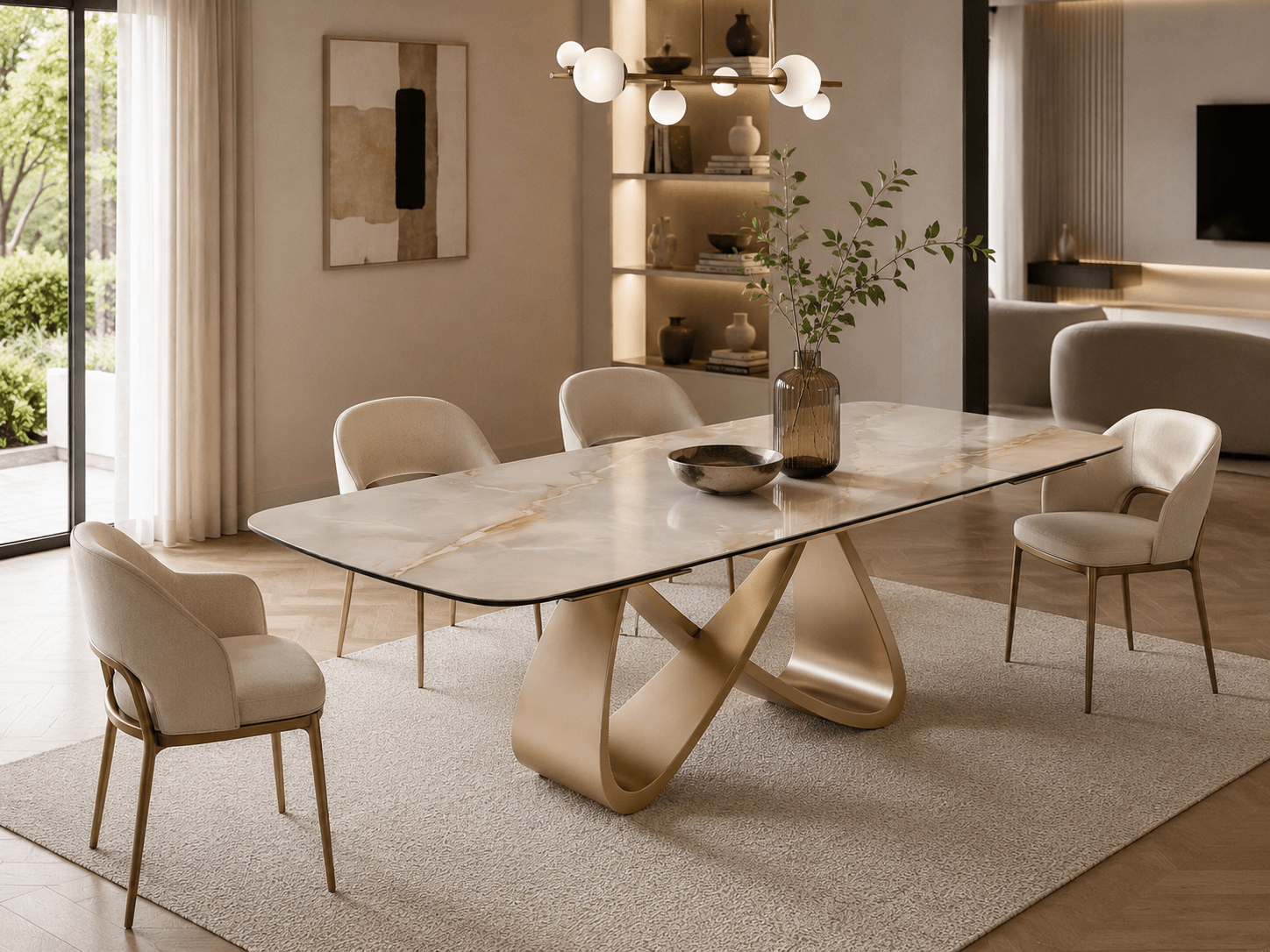 Marbrè Axis Extendable Sintered Stone Dining Table - Marbre Dining CompanyDining Tables