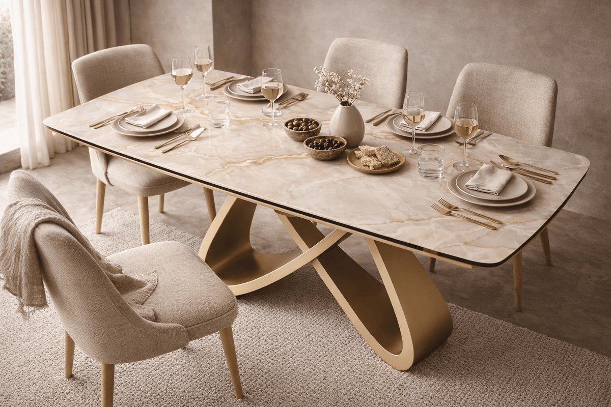 Marbrè Axis Extendable Stone Dining Table - Marbre Dining CompanyDining Tables