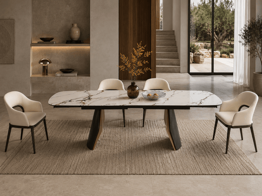 Marbrè Colonna Extendable Sintered Stone Dining Table - Marbre Dining CompanyDining Tables