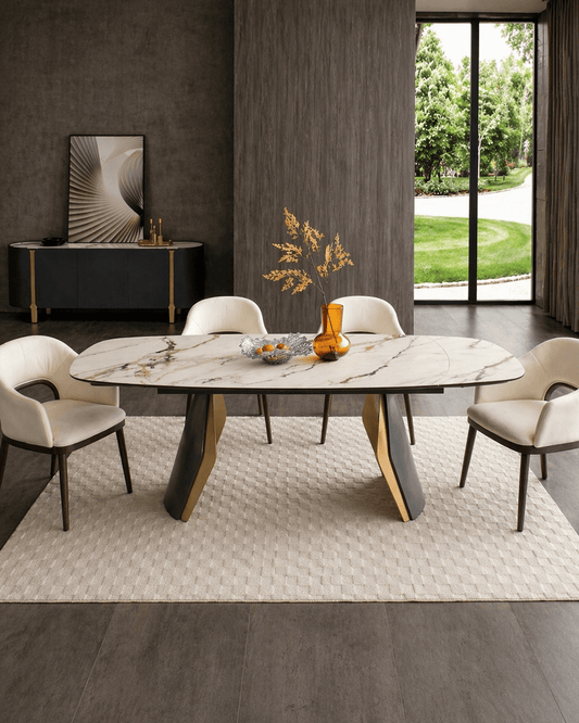 Marbré Colonna Extendable Stone Dining Table - Marbre Dining CompanyDining Tables