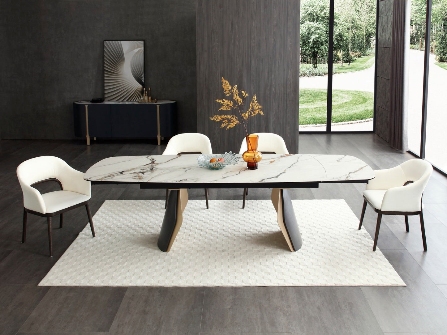Marbré Colonna Extendable Stone Dining Table - Marbre Dining CompanyDining Tables