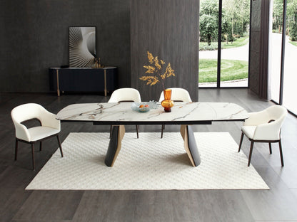 Marbré Colonna Extendable Stone Dining Table - Marbre Dining CompanyDining Tables
