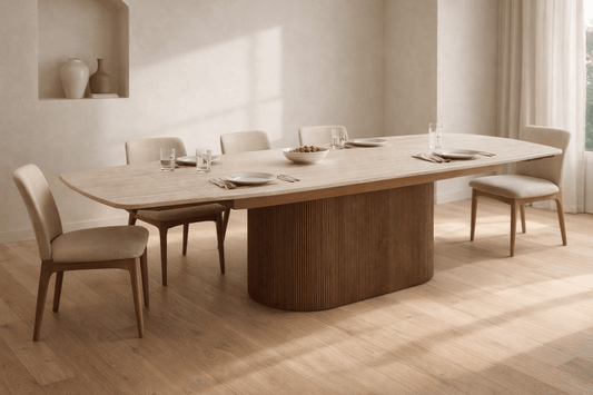 Marbré Halo Extendable Stone Dining Table - Marbre Dining CompanyDining Tables