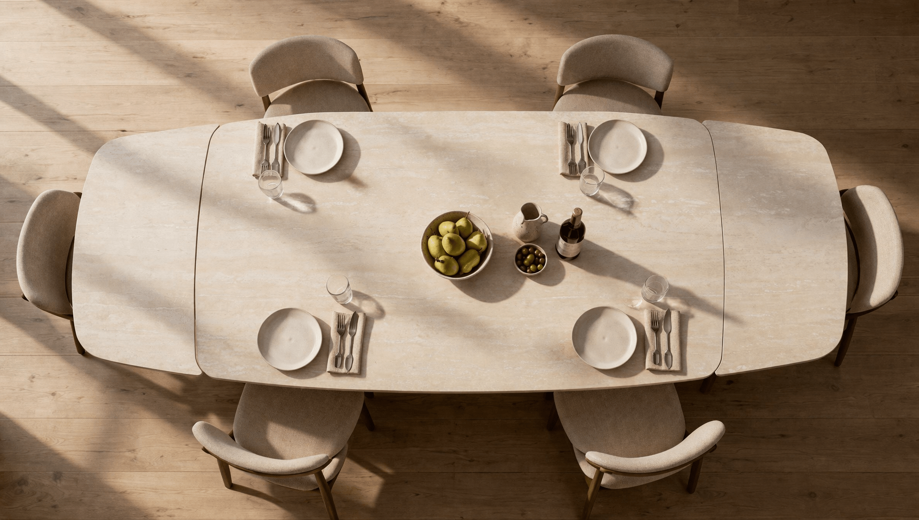 Marbré Halo Extendable Stone Dining Table - Marbre Dining CompanyDining Tables