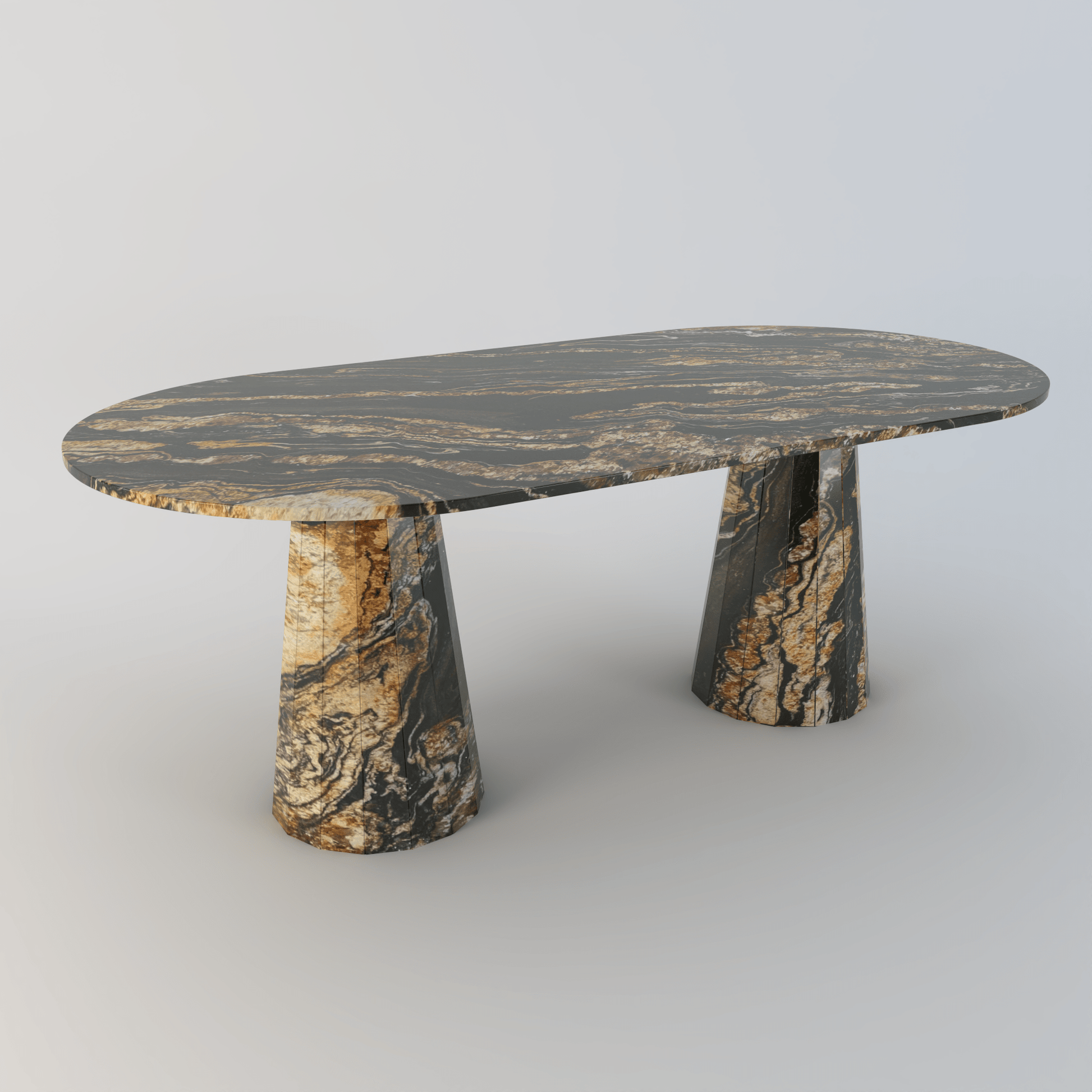 Marbrè Lusso Dining Table — Black Fusion - Marbre Dining CompanyDining Tables