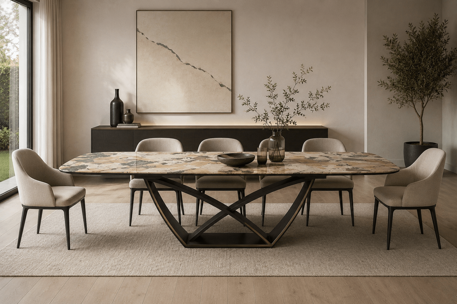 Marbrè Milano Extendable Italian Ceramic Dining Table - Marbre Dining CompanyDining Tables