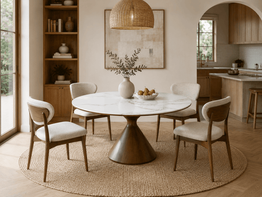 Marbrè Terra Round Sintered Stone Dining Table - Marbre Dining CompanyDining Tables