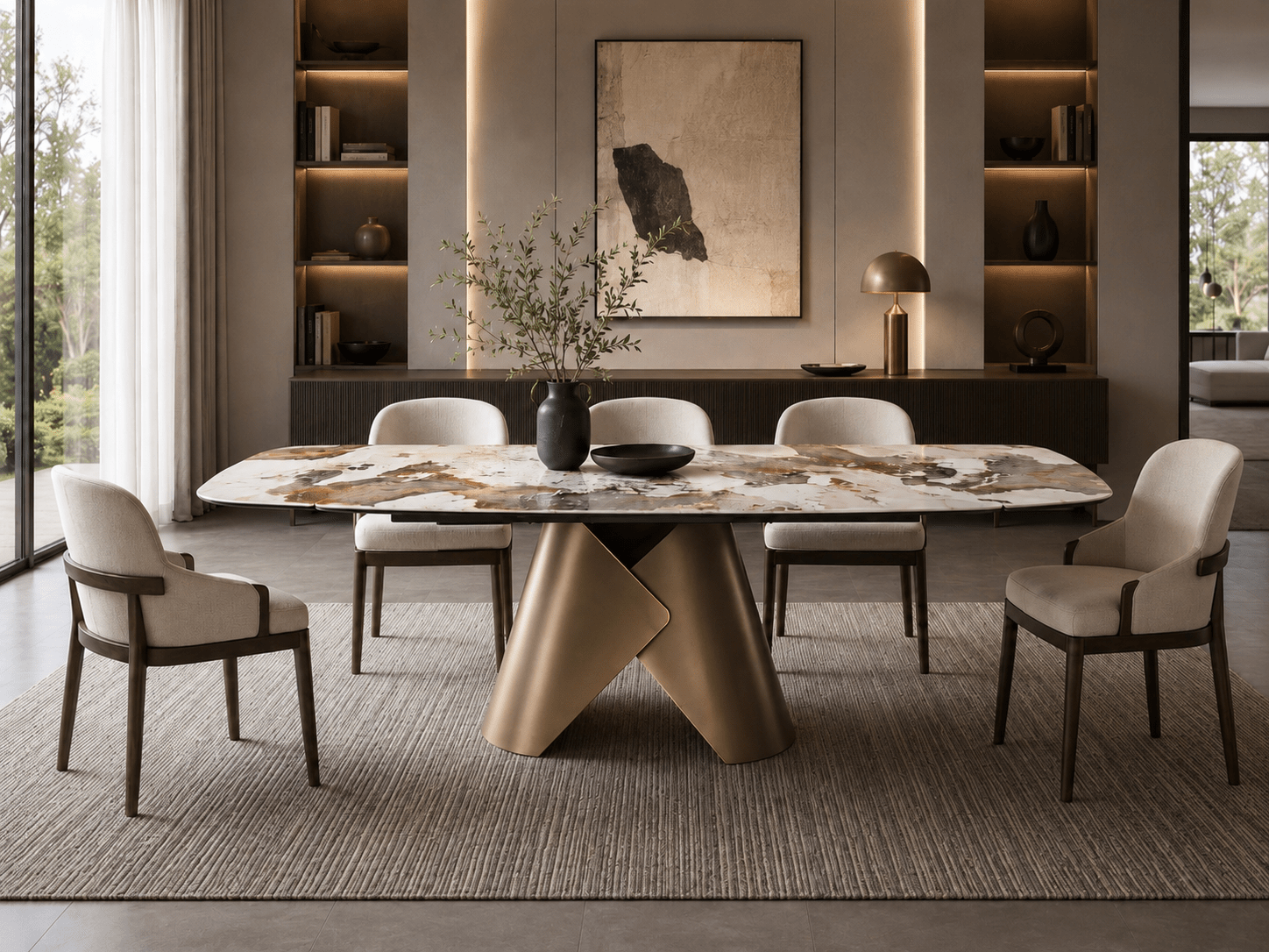 Marbrè Verona Extendable Italian Ceramic Dining Table - Marbre Dining CompanyDining Tables